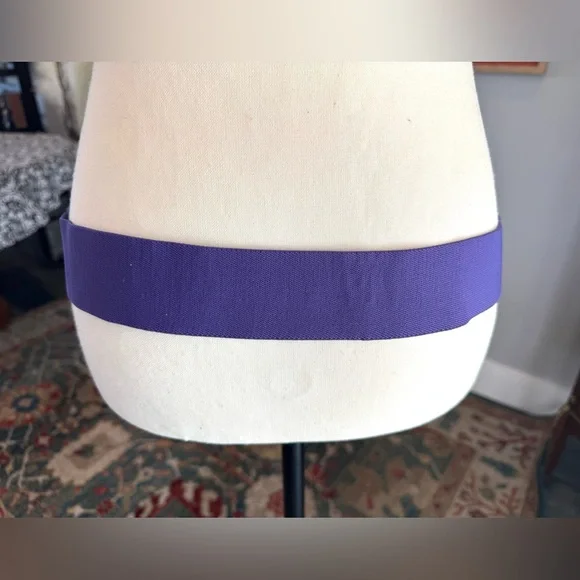 Vintage Purple and Gold Butterfly Stretch Belt - Picture 5 of 8